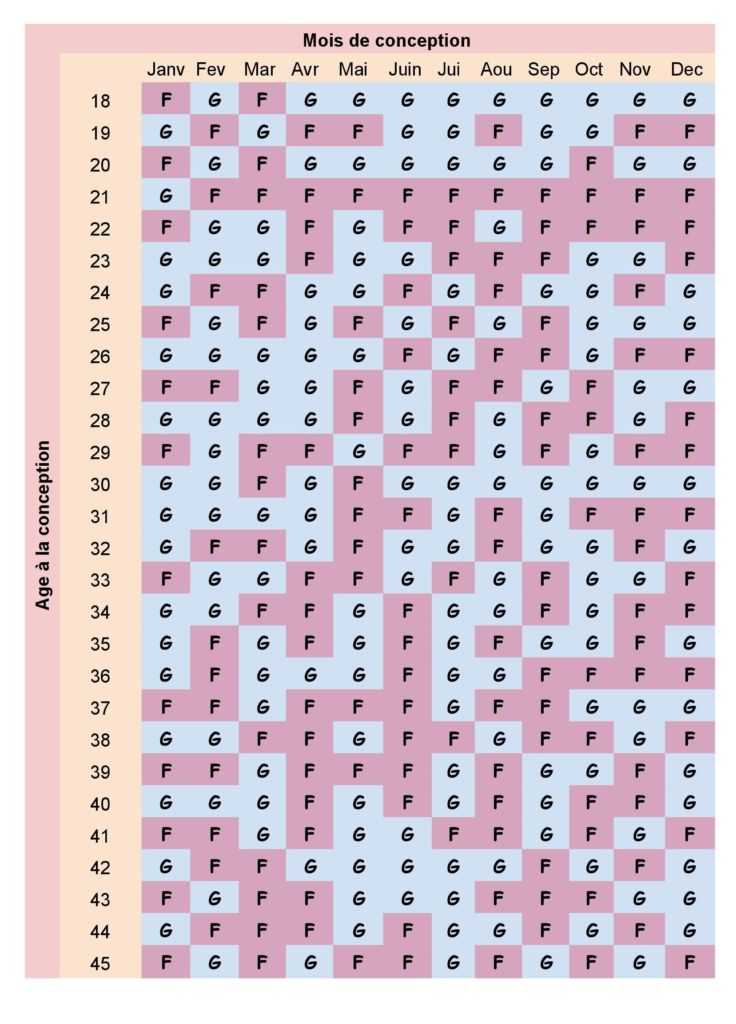 Calendrier Chinois Une Fille Ou Un Garcon Royaume Bebe